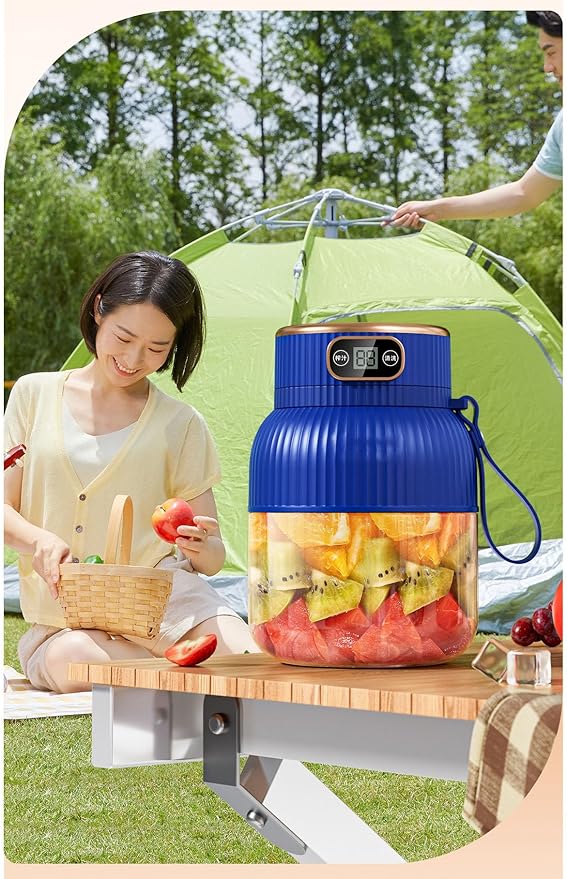 Portable Blender,Portable Blender for Shakes and Smoothies, Personal Size High Speed Blender,21oz USB C Rechargeable Blender for Travel/Picnic/Office/Gym/Sport (GREEN WITH CUP LID)