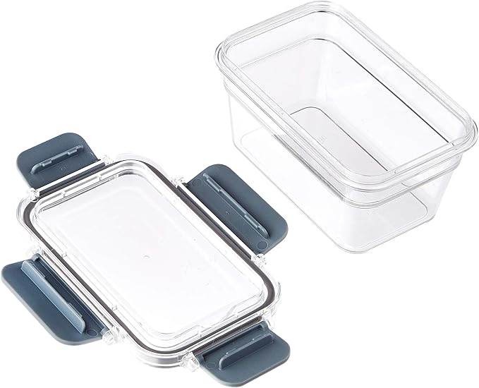 Amazon Basics Tritan Plastic Food Storage Containers with Airtight Locking Lids, 11 Containers, Clear, 22-Piece Set