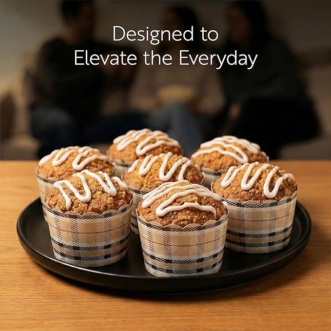 Restaurantware Baking Cups 200 Pack of 10 oz Paper Cupcake Liners Greaseproof Scalloped Oven-Safe Elegant Dessert Muffin Cups Disposable for Parties