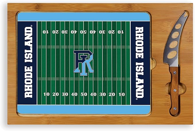 PICNIC TIME NCAA Icon Glass Top Cutting Board & Knife Set, Cheese Boards Charcuterie Boards, Serving Platter, (Parawood & Bamboo)
