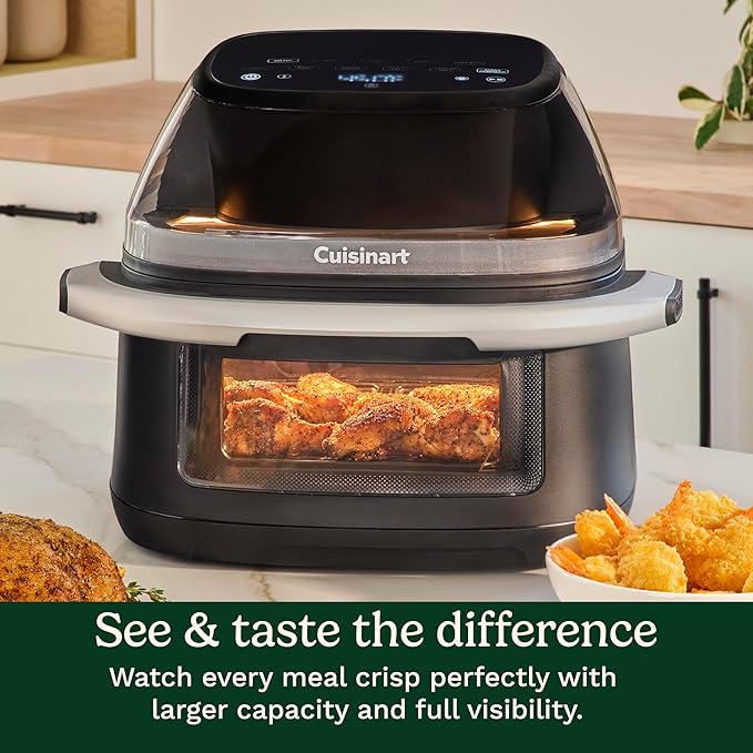 Cuisinart ClearView Large 9-Quart Basket Air Fryer with ClearView Window, Digital Control Panel, 5 Functions, 3 Air Fry Presets, 2 Custom Presets, Easy Clean, PFAS-Free, 3 -Year Warranty, AFC-9