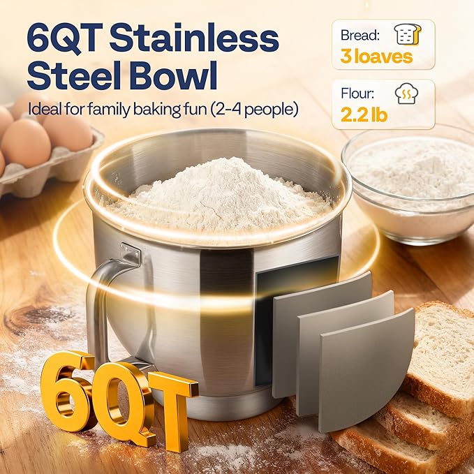 VIVOHOME Stand Mixer, 660W 10 Speed 6 Quart Tilt-Head Kitchen Electric Food Mixer with Beater, Dough Hook, Wire Whip and Egg Separator, Gray