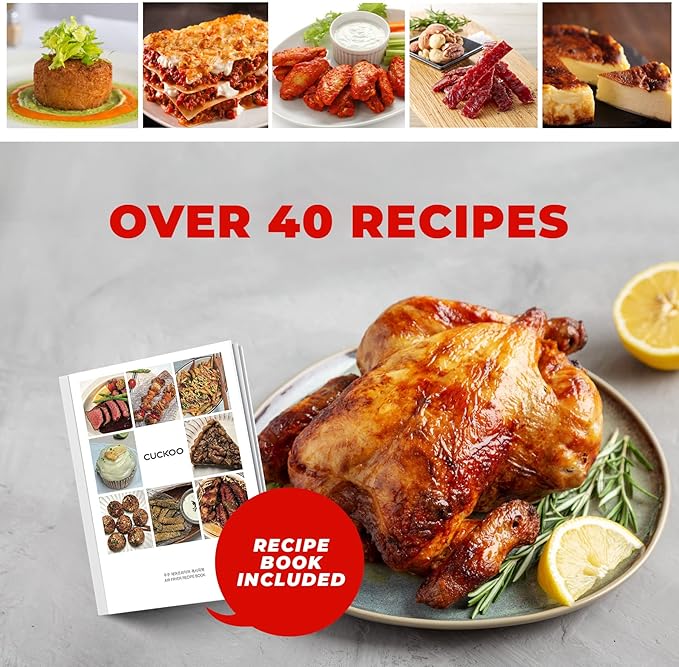 CUCKOO Air Oven | 18 Preset Modes, 360 Convectional Cooking, Premium Interior & Exterior, All accessories included Black/Stainless Steel CAFO-A2601S