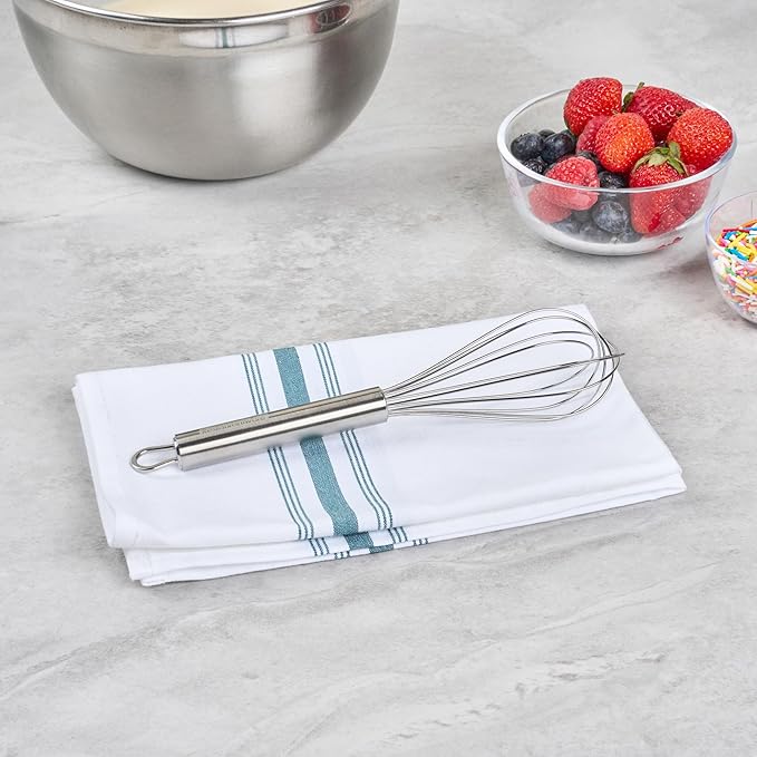 Restaurantware-German Standard 8.5 Inch French Whisk, 1 Dishwashable Kitchen Wire Whisk - Ergonomic Handle, Durable, Stainless Steel French Whip, For Blending, Stirring, Mixing Of Ingredients