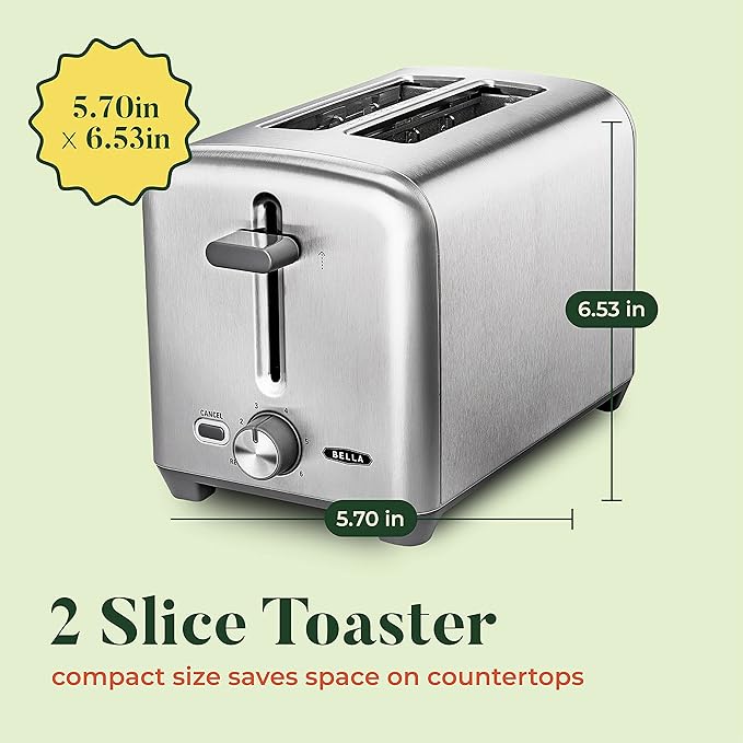 BELLA Electric Griddle (Copper/Black) and 2 Slice Toaster