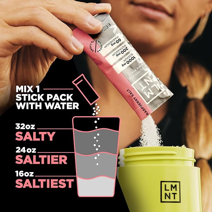 LMNT Zero Sugar Electrolytes - Raspberry Salt | Drink Mix | 30-Count