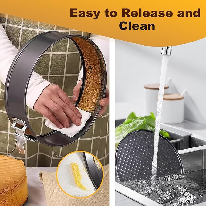 Springform Cake Pan, Cake Pan with 6 Different Size (7,8,9,9.5,10.2,11inch), Cake Molds for Baking with Removable Bottom, Non-Stick Bakeware for Effortless Baking and Easy Release