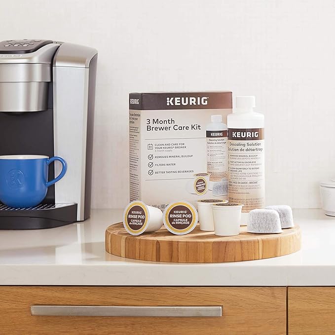 Keurig K-Mini Single Serve Coffee Maker, Black & K-Duo 3 Month Care Brewer Maintenance Kit