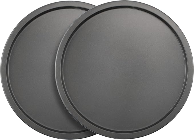 GoodCook Everyday Personal Pizza Pans 10-Inch Nonstick Scratch-Resistant Steel, Set of 2, Gray