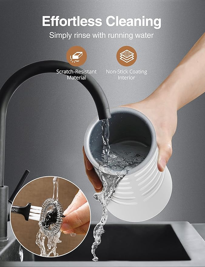 Milk Frother, Automatic Milk Frother Machine 4 in 1 Functions Milk Frother Machine for Coffee, Hot Chocolates, Latte, Cappuccino, Milk Frother 240ml, White