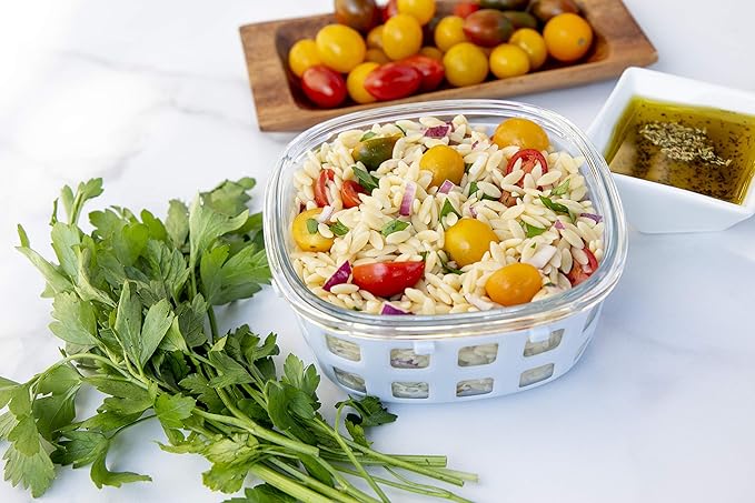 Ello Duraglass Meal Prep Container- Glass Food Storage Container with Silicone Sleeve and Airtight BPA-Free Plastic Lid, Dishwasher, Microwave, and Freezer Safe