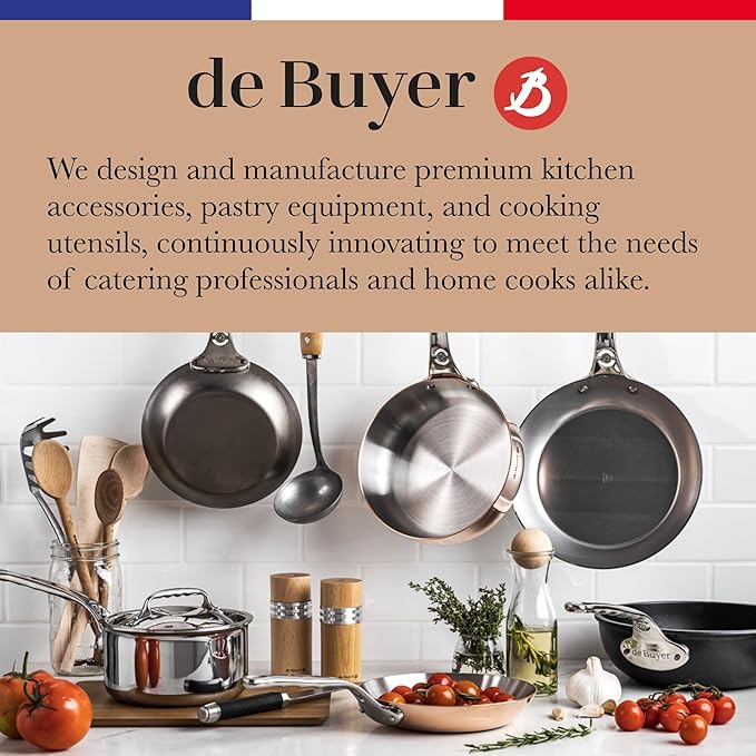 de Buyer ELASTOMOULE Cannele Silicone Mold - Creates 6 French Pastries - Easy to Use & Clean - Dishwasher Safe