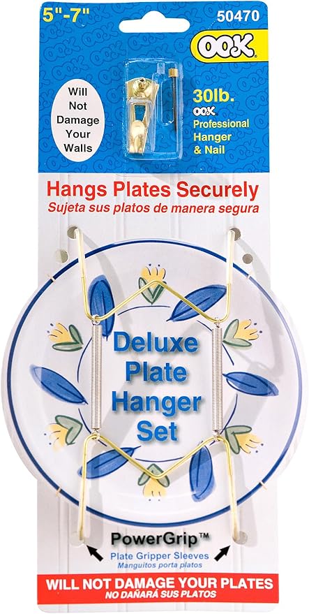 OOK Professional Deluxe Single Plate Hanger Set (5-7 in.)