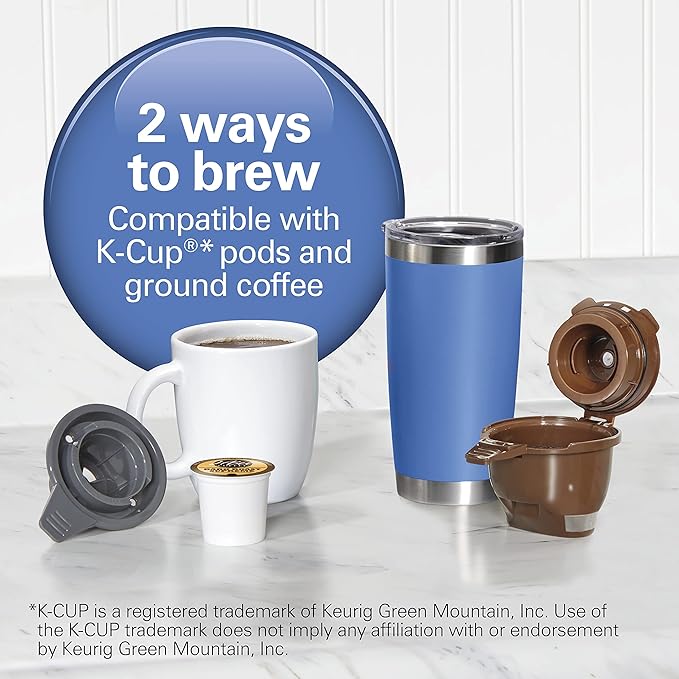 Hamilton Beach Gen 4 FlexBrew Single-Serve Coffee Maker with Removable Reservoir, Compatible with Pod Packs and Grounds, 50 oz., 4 Fast Brewing Options, Black