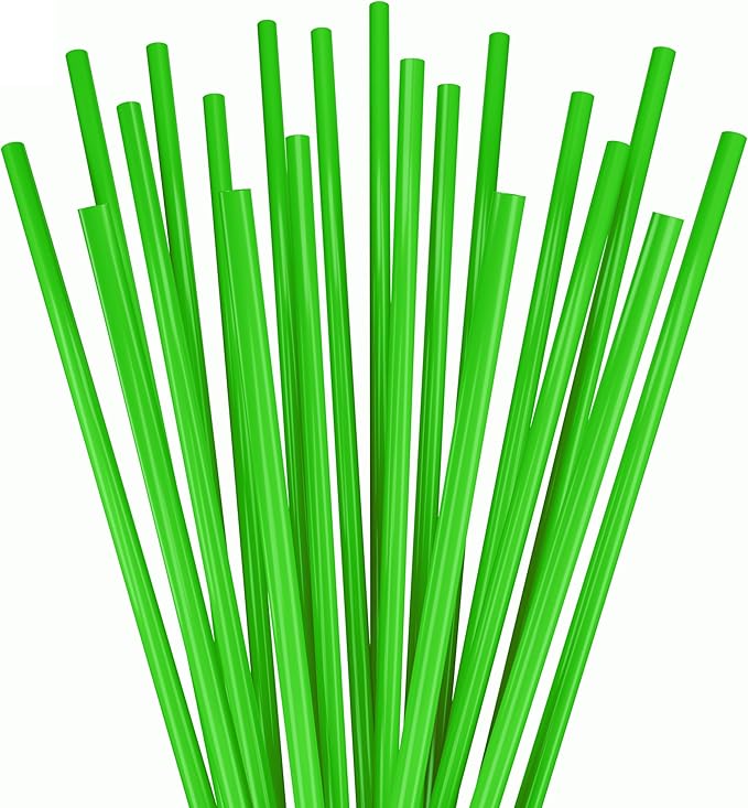 Disposable Plastic Coffee Stirrer Straw - 5 Inch Sip Stir Stick (Green, 1000)
