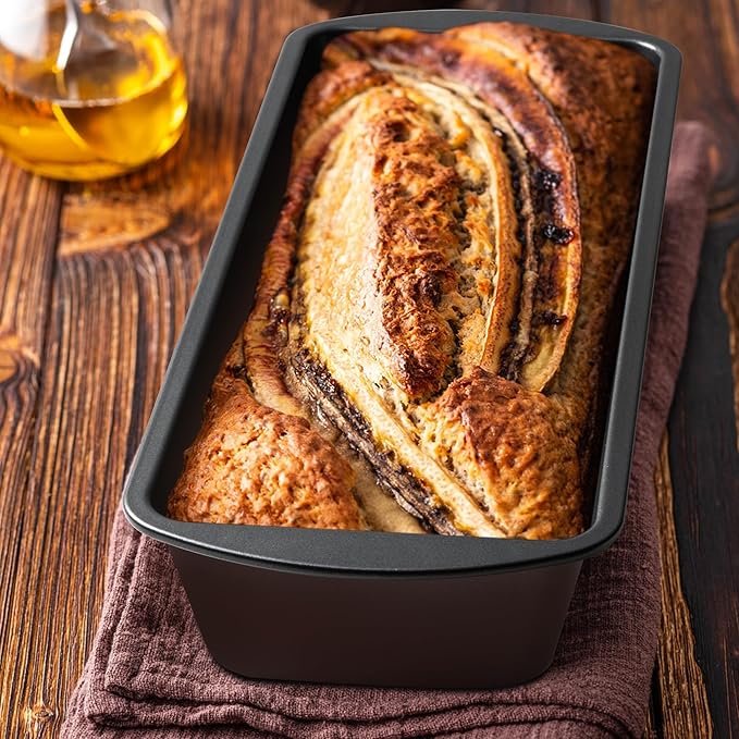 Tiawudi Extra Large Bread Pan, 13" x 5" Long Loaf Pan, Nonstick Baking Pan, Rectangular Loaf Tin, Set of 2