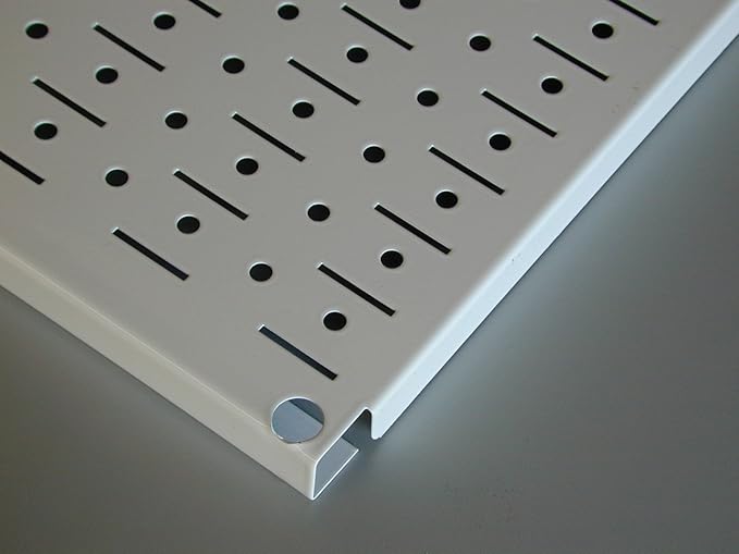 Wall Control Kitchen Pegboard Organizer Pots and Pans Storage Rack Organization Kit with White Pegboard and Black Accessories