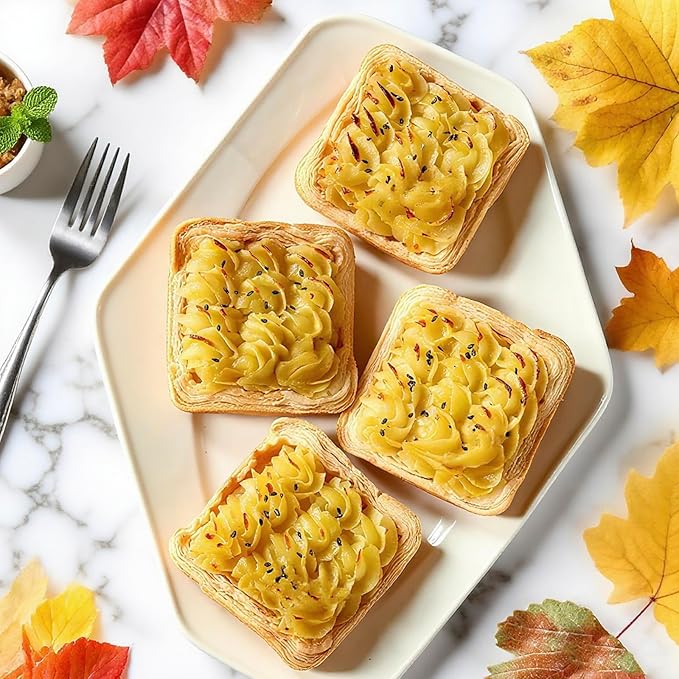 6 Cup Square English Muffin Pan with Lid Straight Side Hamburger Burger Bun Egg Sandwich Frittata Cinnamon Roll Focaccia Quiche Pancake Nonstick Baking Tin Tray Mold