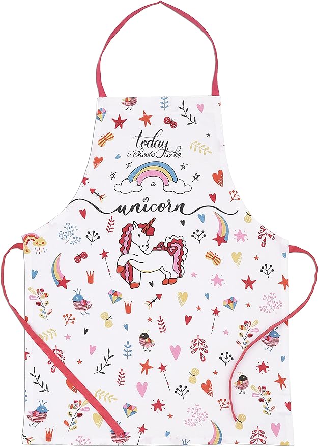 AMOUR INFINI Apron and Hat Set, 3 Pcs- Adjustable Kitchen Apron Oven Mitts Set