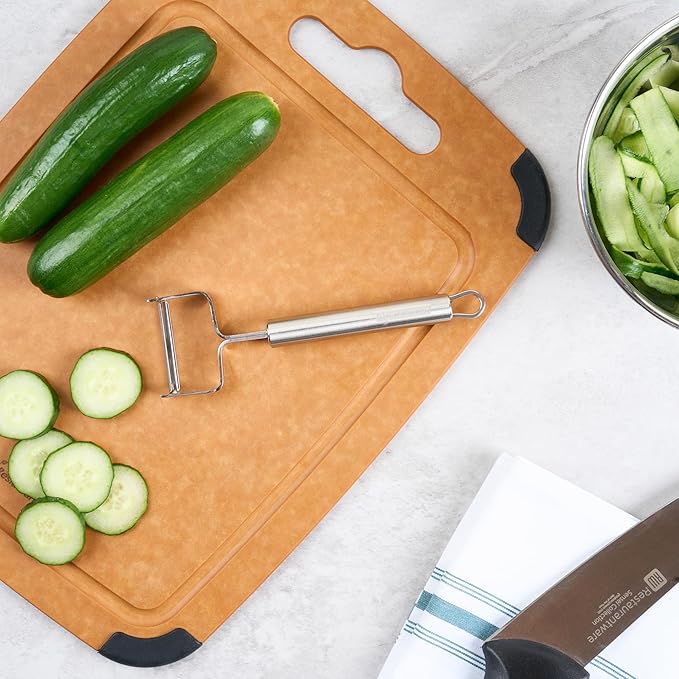 Restaurantware-German Standard 6.6 Inch Vegetable Peeler, 1 Y Peeler For Potato - Ultra Sharp Blade, Ergonomic Handle, Stainless Steel, Dishwashable, For Fruit, Zucchini, Carrot, Or, More
