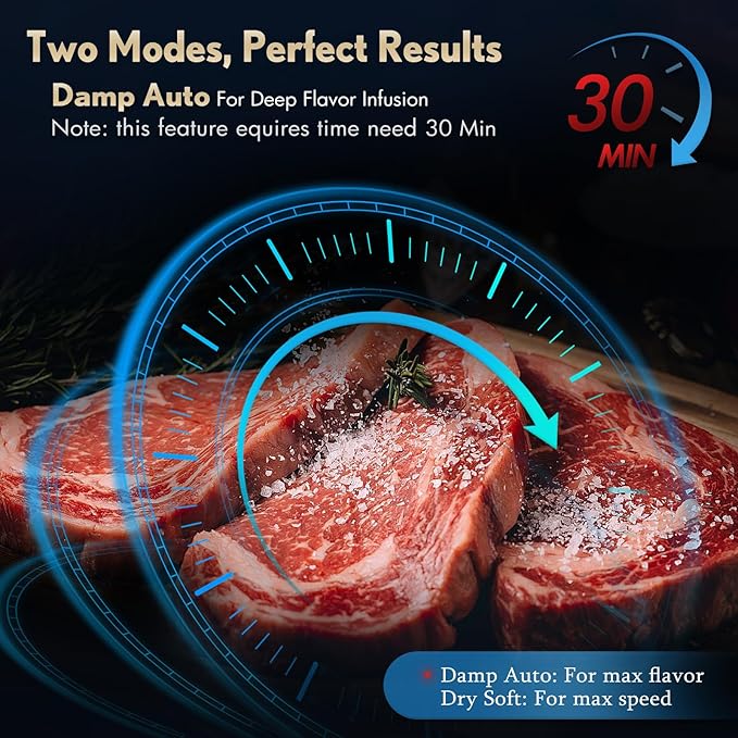 Vacuum Sealer for Food 90Kpa Powerful Vacuum Sealing Machine 7 in 1 Modes with Freshness Storage Bag Powerful Big Size (Don't Need Press)