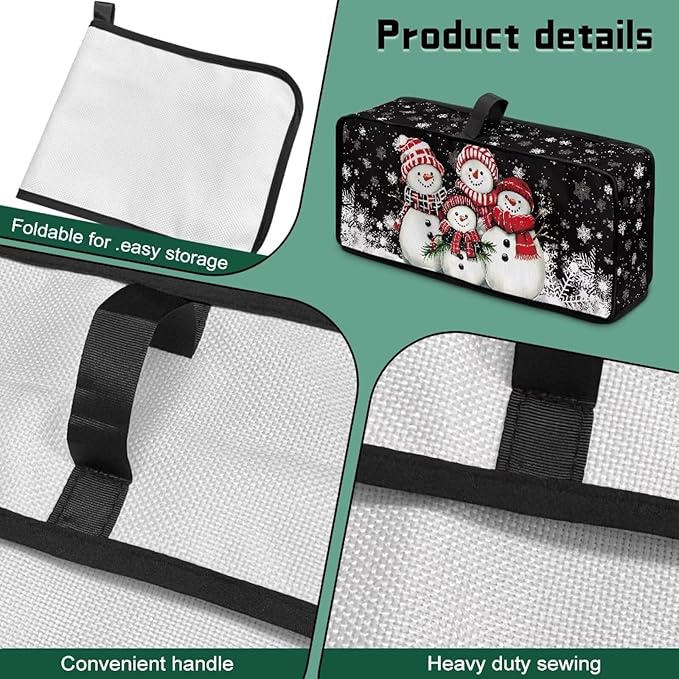 Christmas Toaster Cover 2 Slice Cute Snowman Water-Resistant Folding 2 Slice Slim Toaster Cover, Heat-Resistant Thanksgiving Protective Covers for Small Appliance