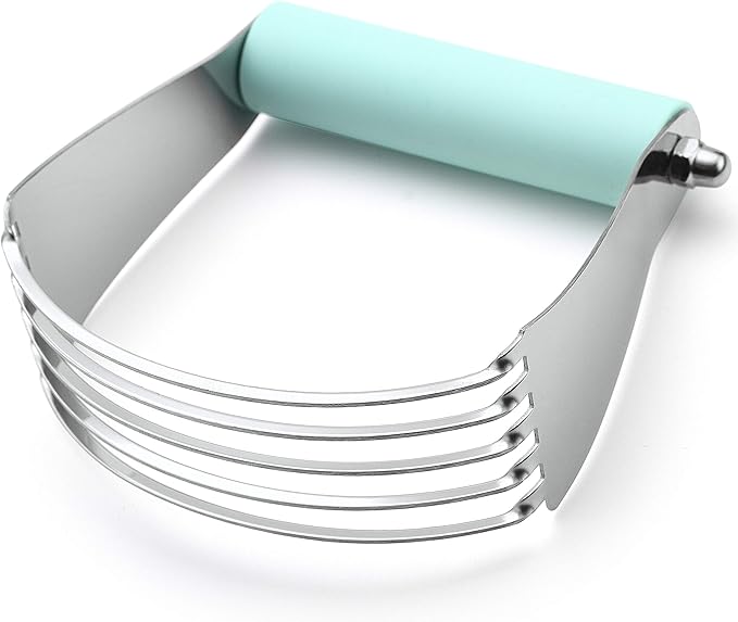 Spring Chef Large Mint Dough Blender - Stainless Steel Pastry Cutter Tool For Baking w/Thick Sharp Blades - Butter & Dough Cutter - Pastry Blender for Easy Mixing - Dishwasher Safe Kitchen Essentials