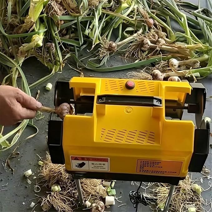 Electric Garlics Roots Stem Cutter,Bilateral Garlic Root Stem Cutters,Cut Beard and Roots, for Garlics, Onion, 380x240x195mm