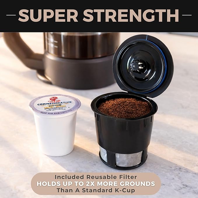 VINCI Micro Café Smallest Single-Serve Glass Coffee Brewer | Compatible with K-Cups, Pods & Ground Coffee | Enclosed & Circle Flow Brewing for Hotter, Richer Flavor | Brews 4oz to 20oz (Black)