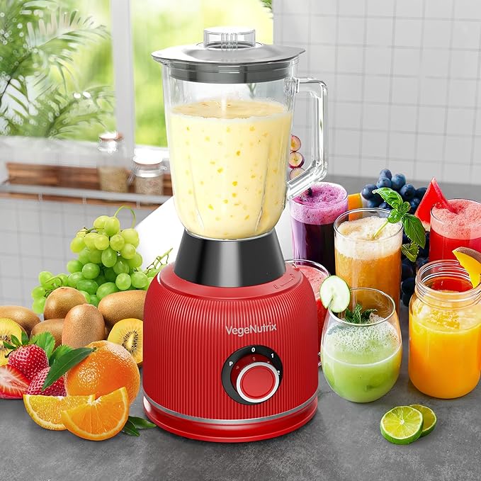 Food Processor and Blender Combo, 88 oz Food Chopper for Meat, Vegetable and Dough, 70 oz 700W Glass Jar Blender with 2 Speeds and Pulse for Smoothie, Nutrient Extractions, and More