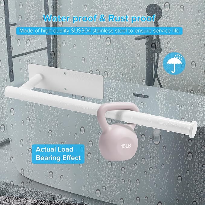 2nd Gen Paper Towel Holder Under Cabinet No Drilling, [More Sturdy] Self Adhesive or Drilling Paper Towel Holder Wall Mount for Kitchen, RV, [Fit Mega Paper Towel Roll] SUS304 Stainless Steel