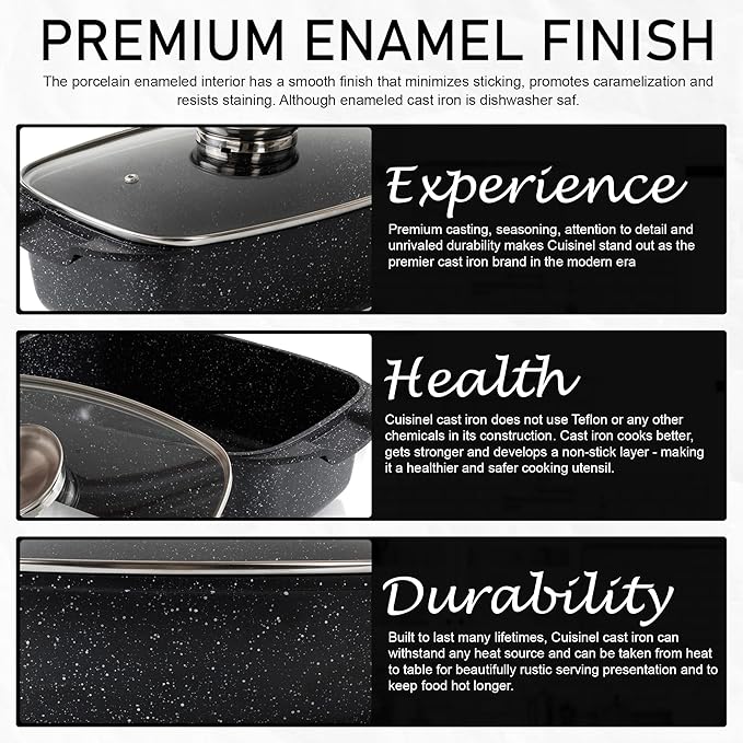 Moss & Stone 6 Quart Oval Roaster Pot with Lid, 12"x8.3" Die Cast Aluminum Chicken Roaster, Induction, Gas & Ceramic Cooktop Compatible, Hard Anodized Nonstick Roasting Pan With Lid, Oven Safe