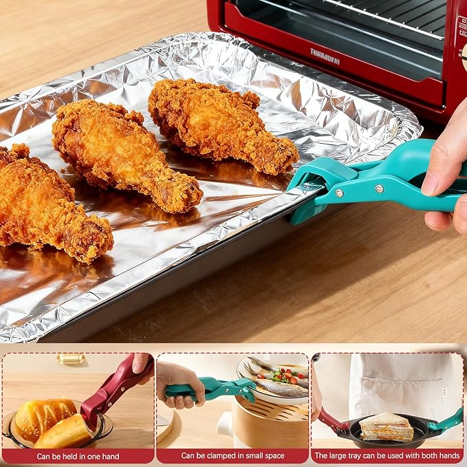 2 PCS Hot Plate Grippers, 2025 Upgraded Silicone Clip, Hot Plate Gripper Tongs, For Kitchen, Hot Bowl Dish Plate Gripper Clips Tongs Clamp Holder, Kitchen Silicone Anti Slip Clip