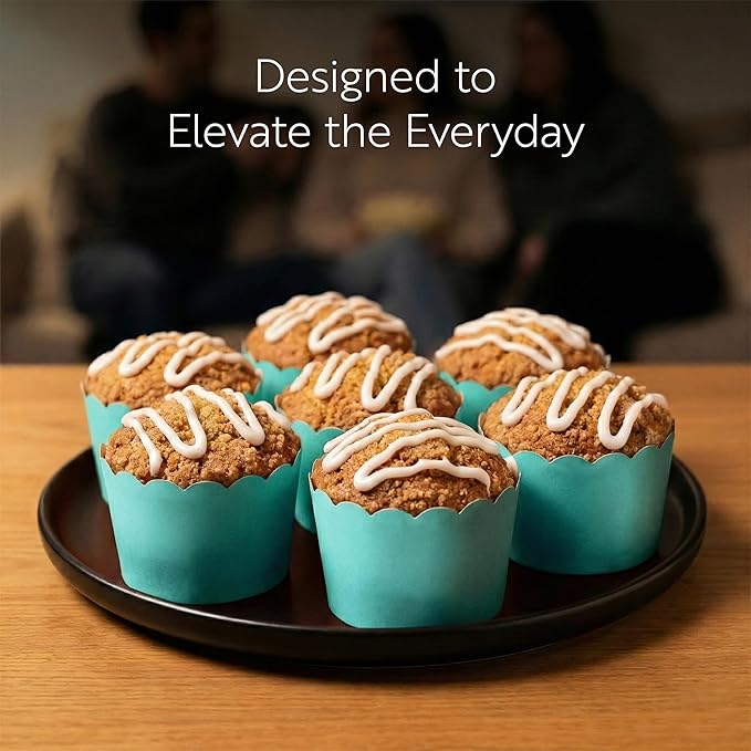 Restaurantware Baking Cups 200 Pack of 10 oz Paper Cupcake Liners Greaseproof Scalloped Oven-Safe Elegant Dessert Muffin Cups Disposable for Parties