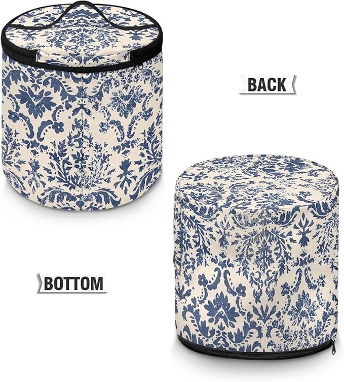 Electric Damask Flower Pressure Cooker Insulation Bag for Home Reusable Pressure Cooker Storage Bag Retro Kitchen Appliance Dust Cover for Picnic