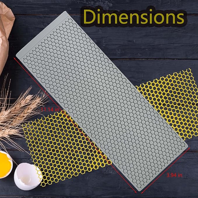 A whole Honeycomb Mold,Tuile Mold-Silicone Honeycomb Baking Molds,Honey comb Silicone Fondant 3D Beehive Molded Candy,Chocolate Molds Set Sugar Bees for Cake Decorating