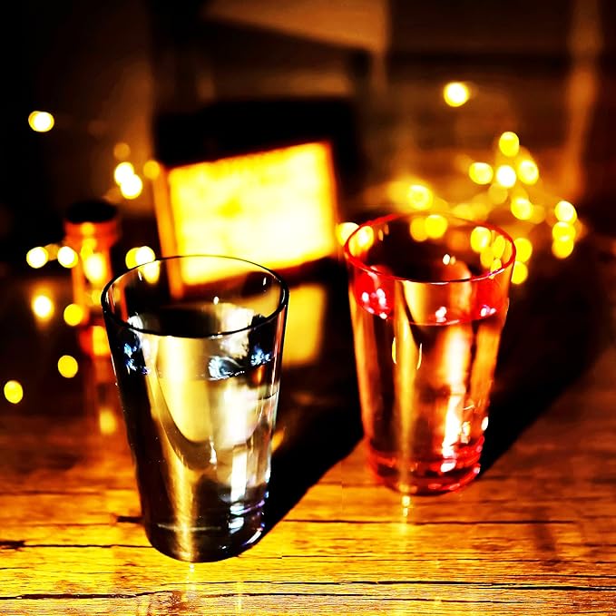 SCANDINOVIA - 19 Oz Unbreakable Cups - Vibrant Acrylic Tumblers, Shatterproof, Reusable & Dishwasher Safe, Smooth Rims, BPA-Free, Indoor & Outdoor Use, Plastic Cocktail Glasses - Set of 6-19 Oz
