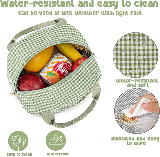 Bluboon Lunch Box for Women Cute Lunch Bag Reusable Insulated Lunch Bags Large Capacity Lunchbox Cooler for Work Picnic or Travel