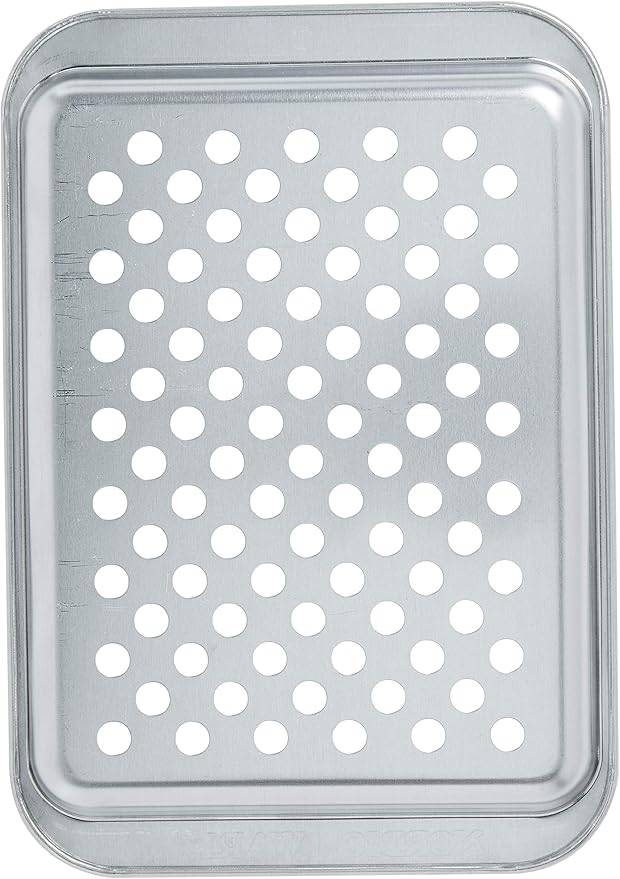 Nordic Ware Naturals Compact Crisping Tray - Natural Uncoated Aluminum, Toaster Oven and Broiler Safe