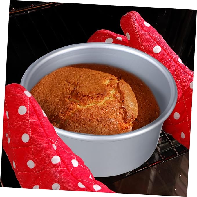 Zerodeko 6-Inch Round Cake Tin Set Parchment Liners Nonstick Baking Molds for Cakes Deep Tins for Baking for Home Bakers and Special Occasions
