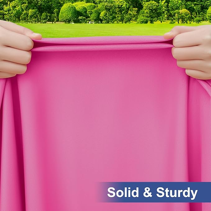 homing Rectangle Table Cloth Cover, Waterproof Polyester Elastic Fitted Tablecloth, Fits for 8 Foot Folding Tables, Washable Table Protector for Picnic, Camping, Outdoor (Rose Pink, 30" x 96")