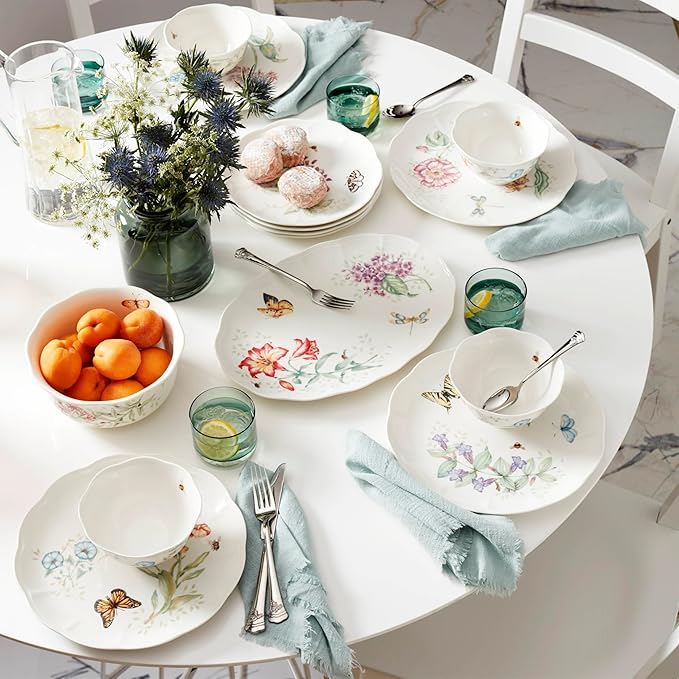 Lenox 896755 Butterfly Meadow II Mirror 65-Piece Flatware Set