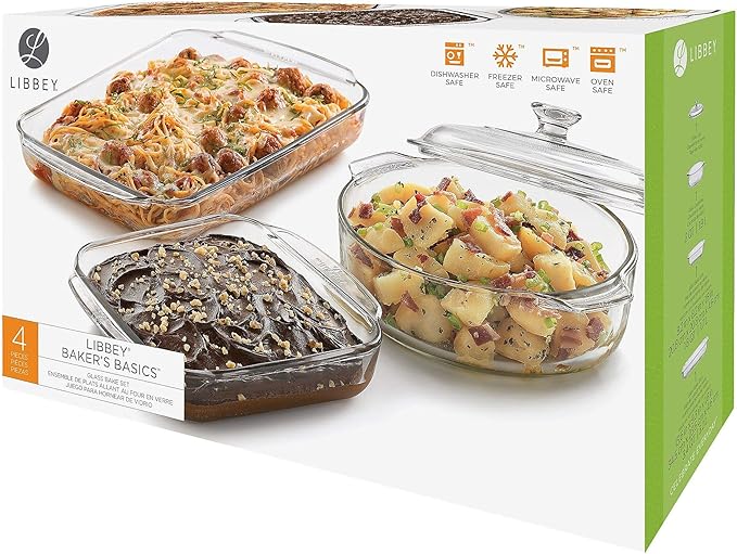 LIBBEY GLASS 4 Piece Bakeware Set