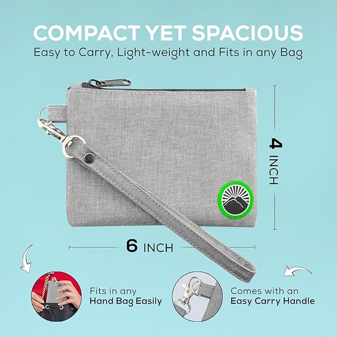 Large and Small Smell Proof Bag Combo, Smell Proof Container, Dog Tested Odor resistant Bag, Best Zipper Odor sealing Pouch Herbs, coffee & Travel Medicine Bag, Scent resistent Containers