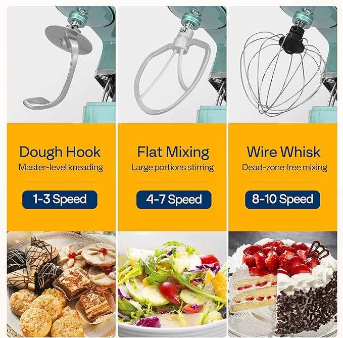 VIVOHOME 6 in 1 Multifunctional Stand Mixer with Electric Ice Crusher Shaver