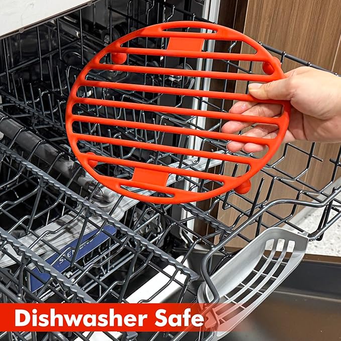 Webake Roasting Rack Oval Silicone 11x8 Inches Cooling Drying Rack Kitchen Cooking Rack for Baking Roasting Pan, Heat-Resistant Silicone Trivet