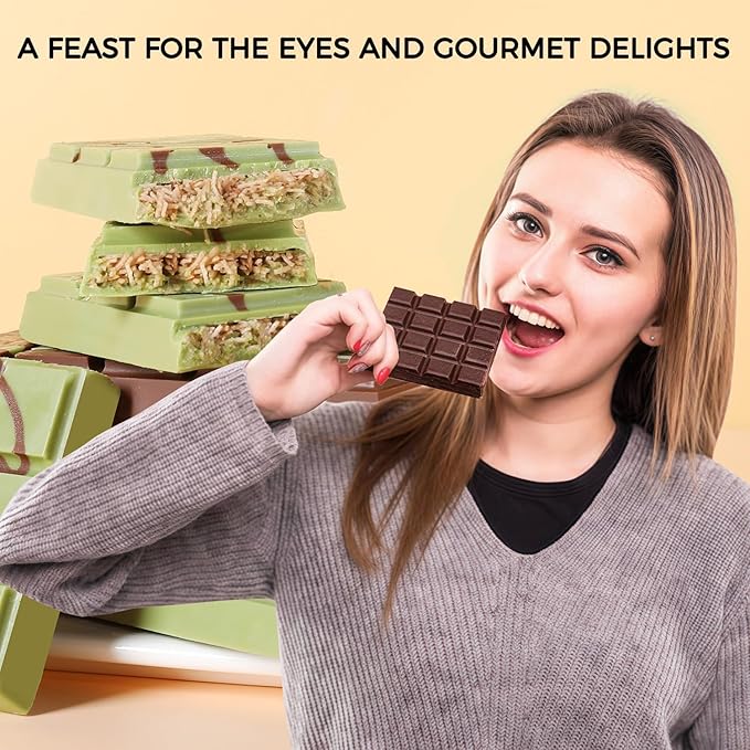 Chocolate Molds - Non-Stick Chocolate Bar Mold, Break Apart Chocolate Mold Food Grade Deep Mold For Tabs Chocolate Milk Snacks