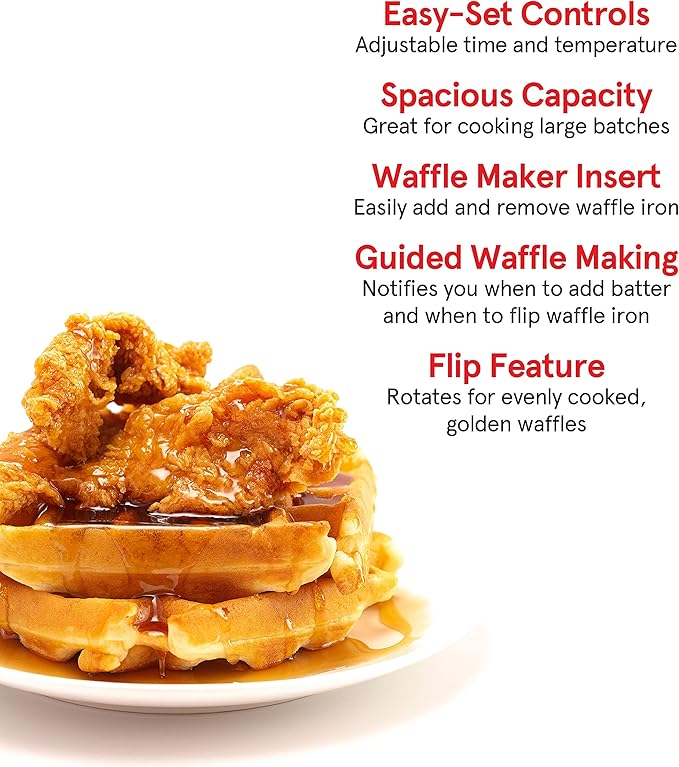 Gourmia GAFW598 2 in 1-5-Quart Digital Air Fryer + Waffle Maker