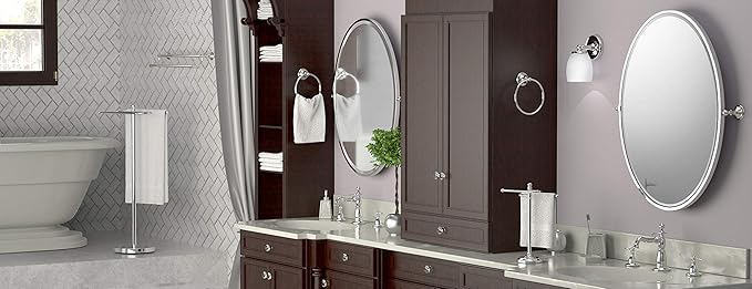 Gatco 1546 Counter Top S Style Towel Holder, Chrome