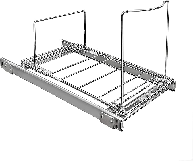 LYNK PROFESSIONAL® Pull-Out Trash Can Drawer – Sliding Organizer for Kitchen Cabinet or Under-Sink Use – Heavy Duty Storage Rack (Bin Not Included)